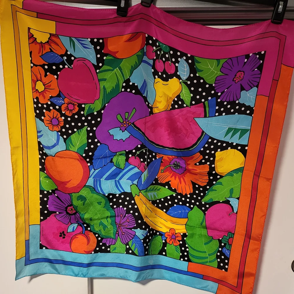 Liz Claiborne Pink, Yellow, and Blue Scarf